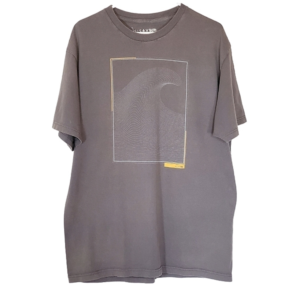 1069 * Rusty Surfboard Mens Wave Graphic Tee Gray Size XL